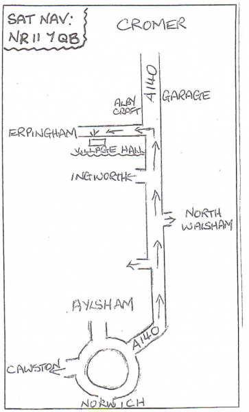Directions to Erpingham Village Hall